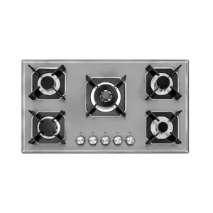 اجاق گاز پنج شعله شیشه ای طوسی مدل IG5920G ایلیا استیل ILIA STEEL
